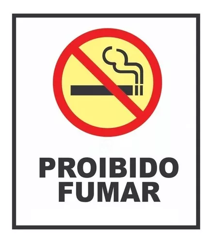 Placa De Sinalização Proibido Fumar Fotoluminecente